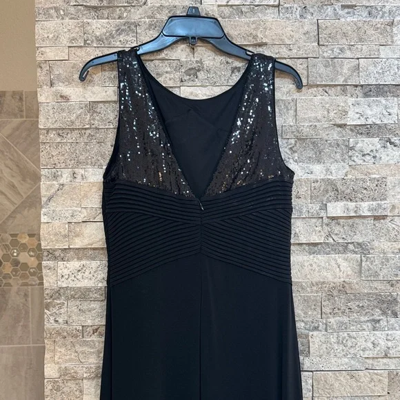 Calvin Klein Black Sequin Maxi Dress - Picture 2 of 3